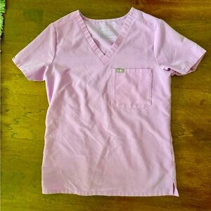 FIGS Scrub Top  XS Catarina One Pocket Short Sleeve DUSK